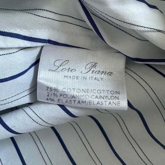 Loro Piana Striped Long Sleeve Button-Up Top IT 42 - Picture 7 of 11
